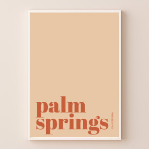 Affiche de la ville désertique de Palm Springs Cal