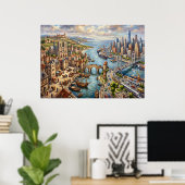 Affiche de la ville du Vieux-Port (Bureau à domicile)