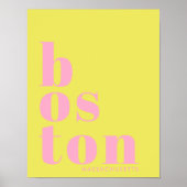 Affiche de la ville moderne de Boston Massachusett (Devant)