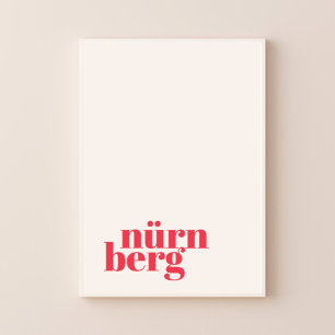 Affiche de la ville moderne de Nürnberg en Allemag