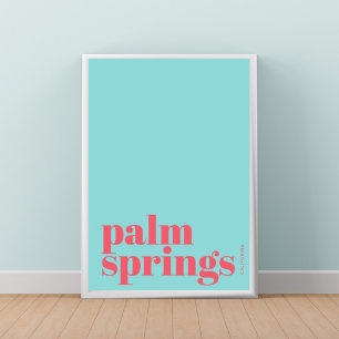 Affiche de la ville moderne de Palm Springs Califo