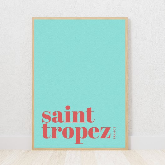 Affiche de la ville moderne de Saint St. Tropez Fr