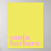 Affiche de la ville moderne de Santa Barbara Calif (Devant)