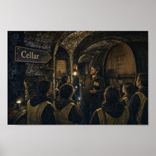 Affiche de la visite souterraine de la brasserie b
