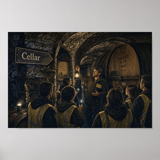 Affiche de la visite souterraine de la brasserie b (Devant)