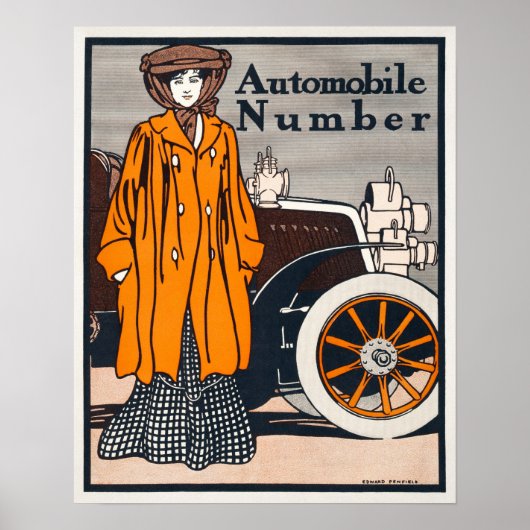 Affiche de la Voiture Vintage (Devant)