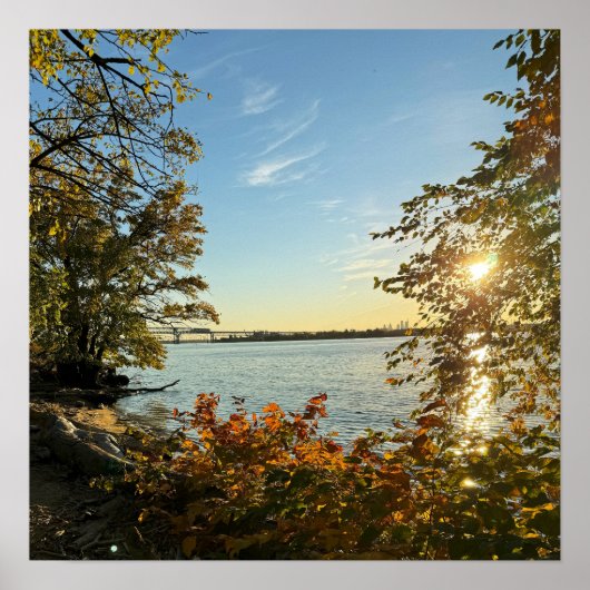 Affiche de la vue d'automne du pont (Devant)