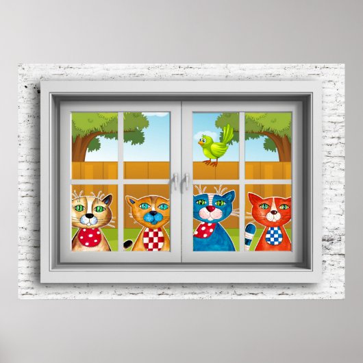 Affiche de la vue de la fenêtre (Devant)