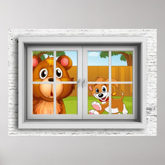 Affiche de la vue de la fenêtre (Devant)