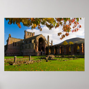 Affiche de l'abbaye de Melrose, Écosse