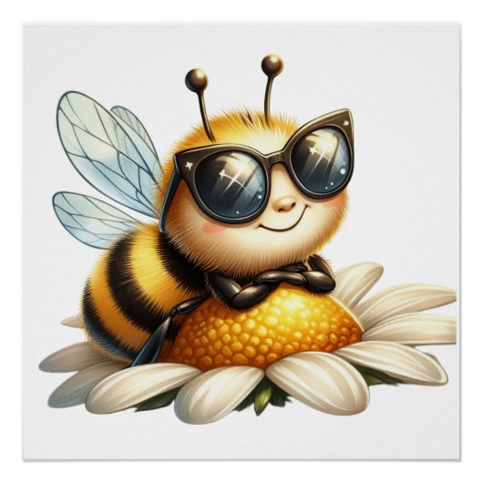 Affiche de l'abeille mignonne (Devant)