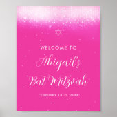 Affiche de l'Affiche de bienvenue Bat mitzvah Glam (Devant)