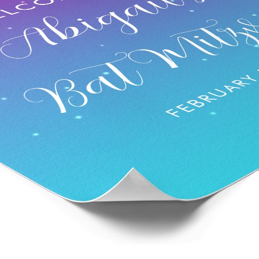 Affiche de l'Affiche de bienvenue Turquoise Bat mi (Coin)