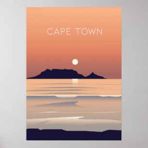 Affiche de l'Afrique du Sud du Cap