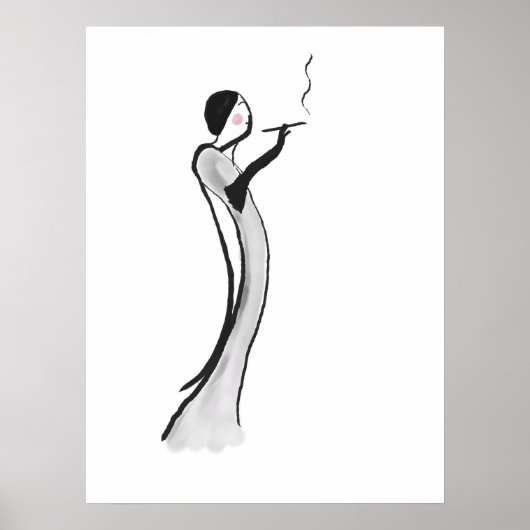 Affiche de l'âge de la dame de jazz chic Imprimer (Devant)