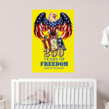 Affiche de l'aigle patriotique Portrait USA Versio