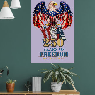 Affiche de l'aigle patriotique Portrait Version Vi