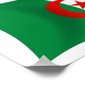 Affiche de l'Algérie avec drapeau à imprimer (Coin)