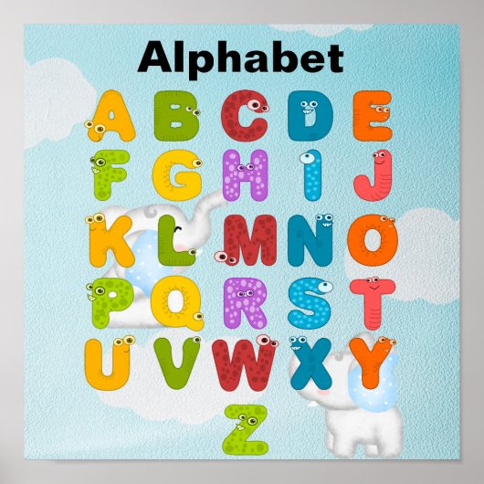 Affiche de l'alphabet (Devant)