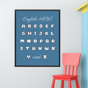 Affiche de l'alphabet ABC anglais pour les enfants