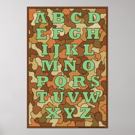 Affiche de l'alphabet du camouflage (Devant)