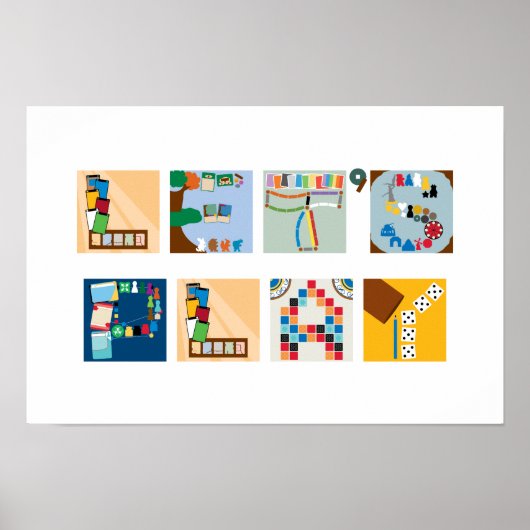 Affiche de l'alphabet du jeu de société "Let's Pla (Devant)