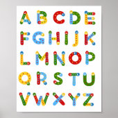 Affiche de l'alphabet mignon (Devant)