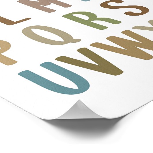 Affiche de l'alphabet - Tableau ABC pour les enfan (Coin)