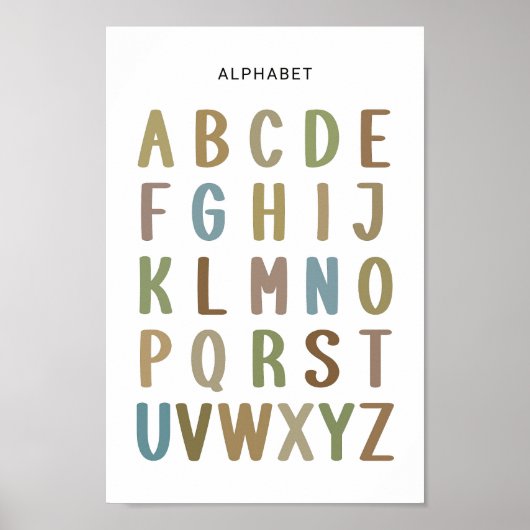 Affiche de l'alphabet - Tableau ABC pour les enfan (Devant)