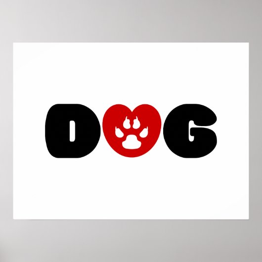 Affiche de l'amour du chien pour le cœur (Devant)