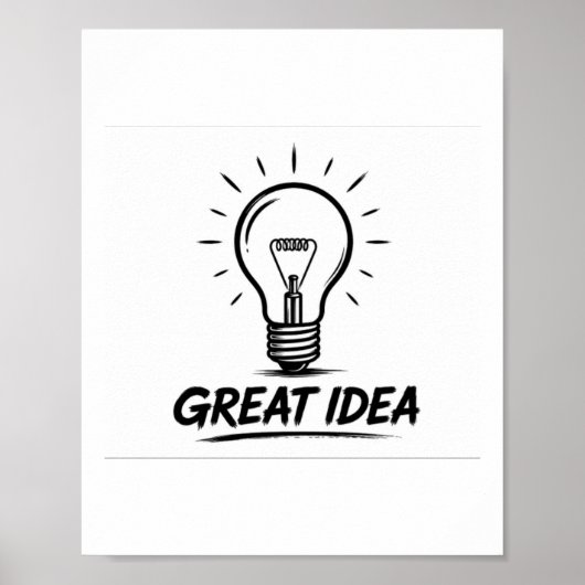 Affiche de l'ampoule « Excellente Idée » (Devant)