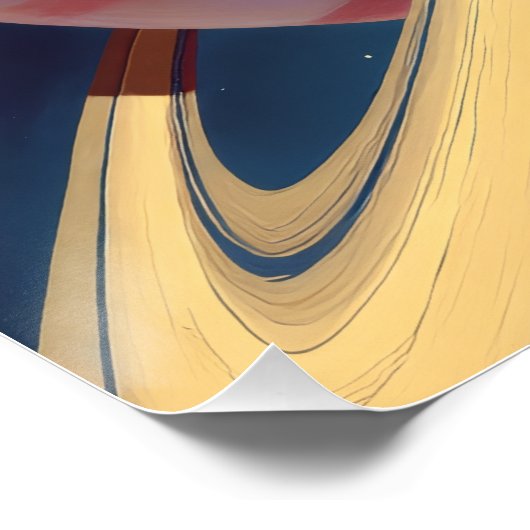 Affiche de lancement de fusée rétro - Espace vinta (Coin)