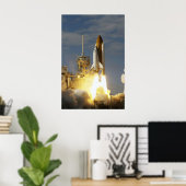 Affiche de lancement de la navette spatiale Atlant (Bureau à domicile)