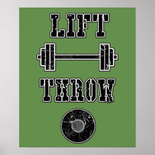 Affiche de lanceur de disque d'athlétisme