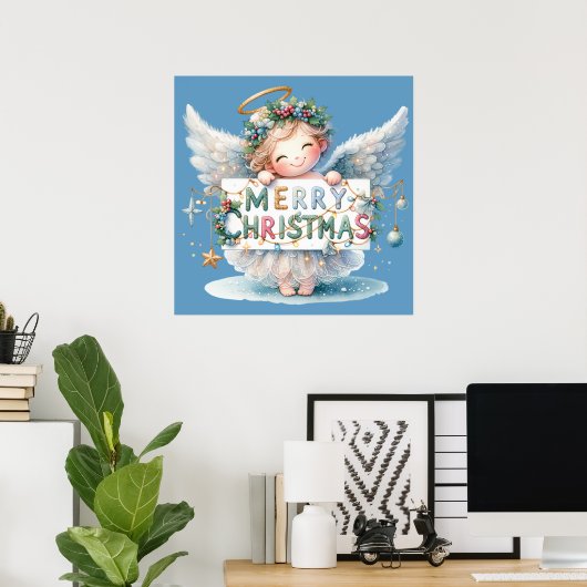 Affiche de l'Ange de Noël (Bureau à domicile)