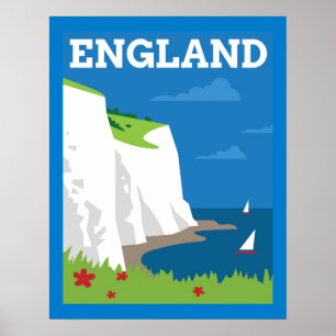 Affiche de l'Angleterre de style d'art déco