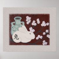 Affiche de l'année chinoise du lapin Imprimer