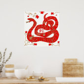 Affiche de l'année chinoise du serpent (Cuisine)