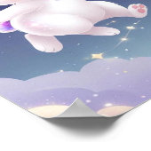 Affiche de lapin céleste – Lapin pastel Kawaii (Coin)