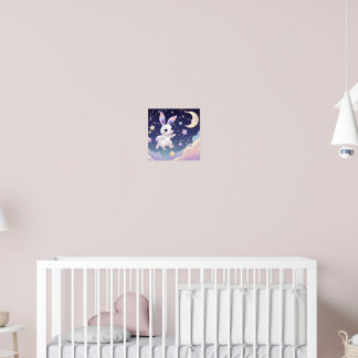 Affiche de lapin céleste – Lapin pastel Kawaii