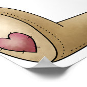 Affiche de lapin de campagne avec des fleurs (Coin)