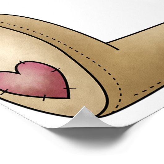 Affiche de lapin de campagne avec des fleurs (Coin)