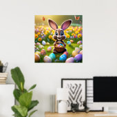 Affiche de lapin de Pâques (Bureau à domicile)