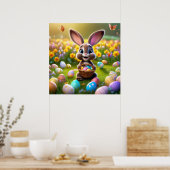 Affiche de lapin de Pâques (Cuisine)