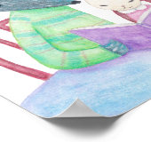 Affiche de lapin loup Livre Amour Chambre d'enfant (Coin)