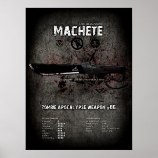 Affiche de l'apocalypse de Machete zombie