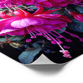 affiche de l'aquarelle fuchsia (Coin)