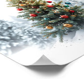 Affiche de l'arbre de Noël de la forêt magique (Coin)