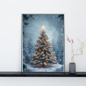 Affiche de l'arbre de Noël Silent Snow
