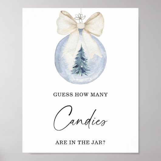 Affiche de l'arc d'hiver Devinez combien de bonbon (Devant)